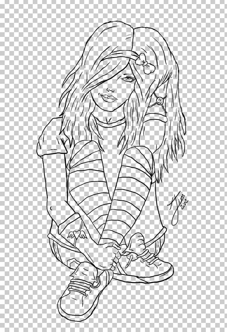 Coloring Book Drawing Girl PNG, Clipart, Adult, Angle, Anime, Arm, Artwork Free PNG Download