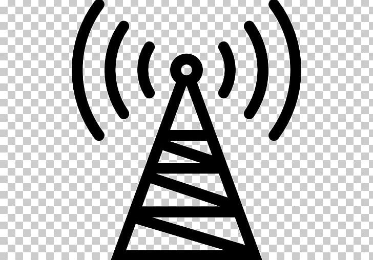 Radio Station Computer Icons Telecommunications Tower Broadcasting PNG, Clipart, Advertising, Aerials, Black And White, Brand, Broadcasting Free PNG Download