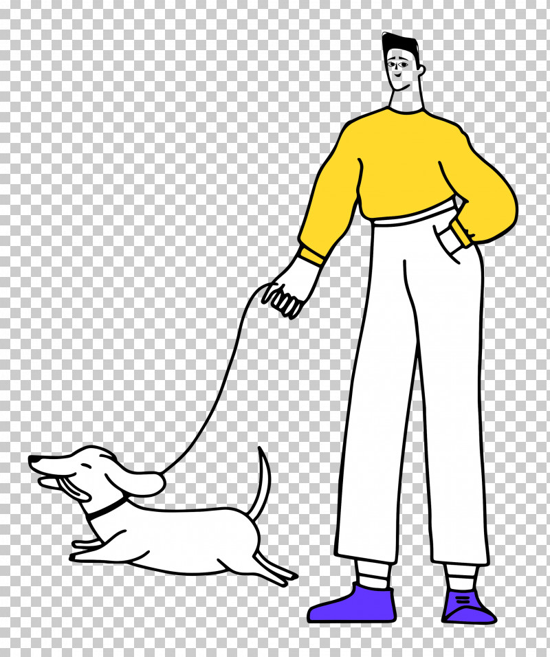 Walking The Dog PNG, Clipart, Joint, Line Art, Male, Shoe, Walking The ...