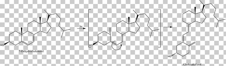 Cholecalciferol Vitamin D 7-Dehydrocholesterol PNG, Clipart, 7dehydrocholesterol, Angle, Area, Black, Black And White Free PNG Download