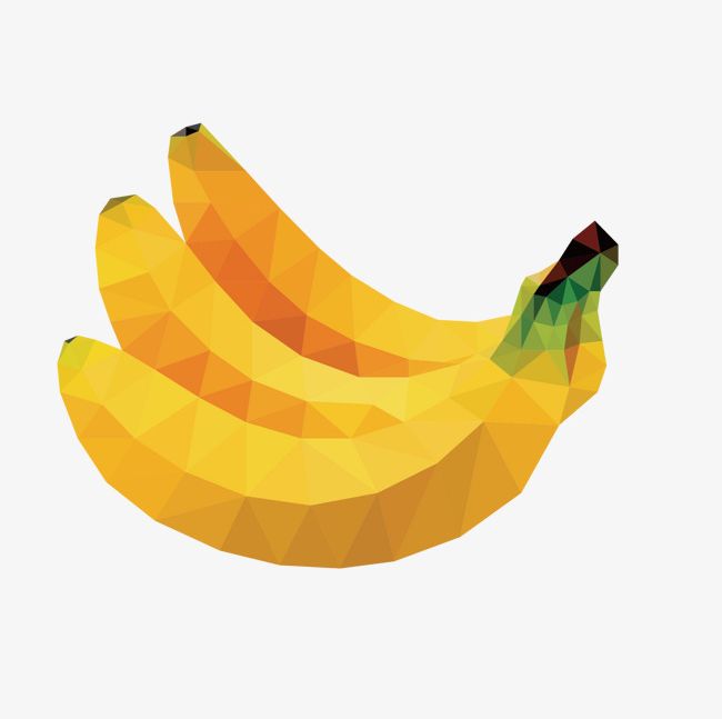 Polygon Yellow Banana PNG, Clipart, Are, Banana, Blocks, Color, Decoration Free PNG Download