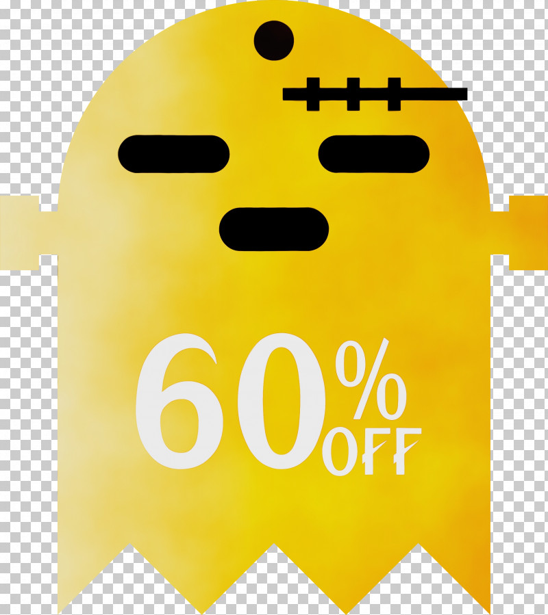 Smiley Yellow Angle Line Happiness PNG, Clipart, 60 Discount, 60 Off, Angle, Area, Halloween Discount Free PNG Download