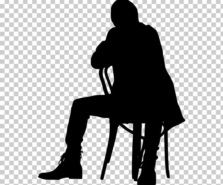 Silhouette Chair Sitting PNG, Clipart, Animals, Black, Black And White, Chair, Drawing Free PNG Download