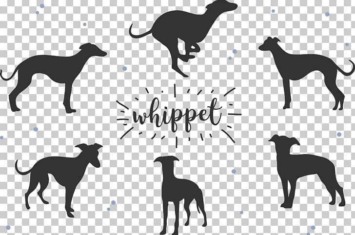 Whippet Greyhound Dog Breed Silhouette PNG, Clipart, Animals, Background Black, Black, Black And White, Black Background Free PNG Download