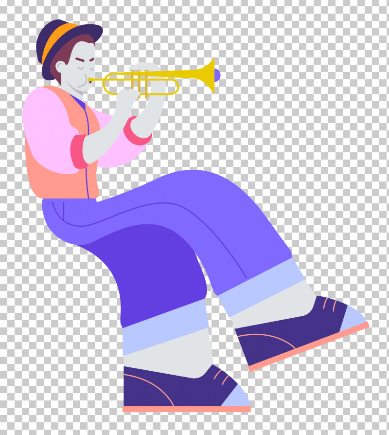 Playing The Trumpet Music PNG, Clipart, Behavior, Cartoon, Character, Clothing, Human Free PNG Download