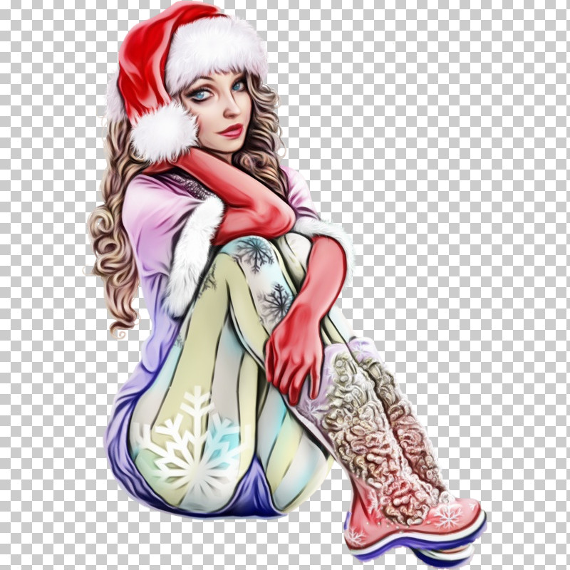 Christmas Sitting PNG, Clipart, Christmas, Paint, Sitting, Watercolor, Wet Ink Free PNG Download