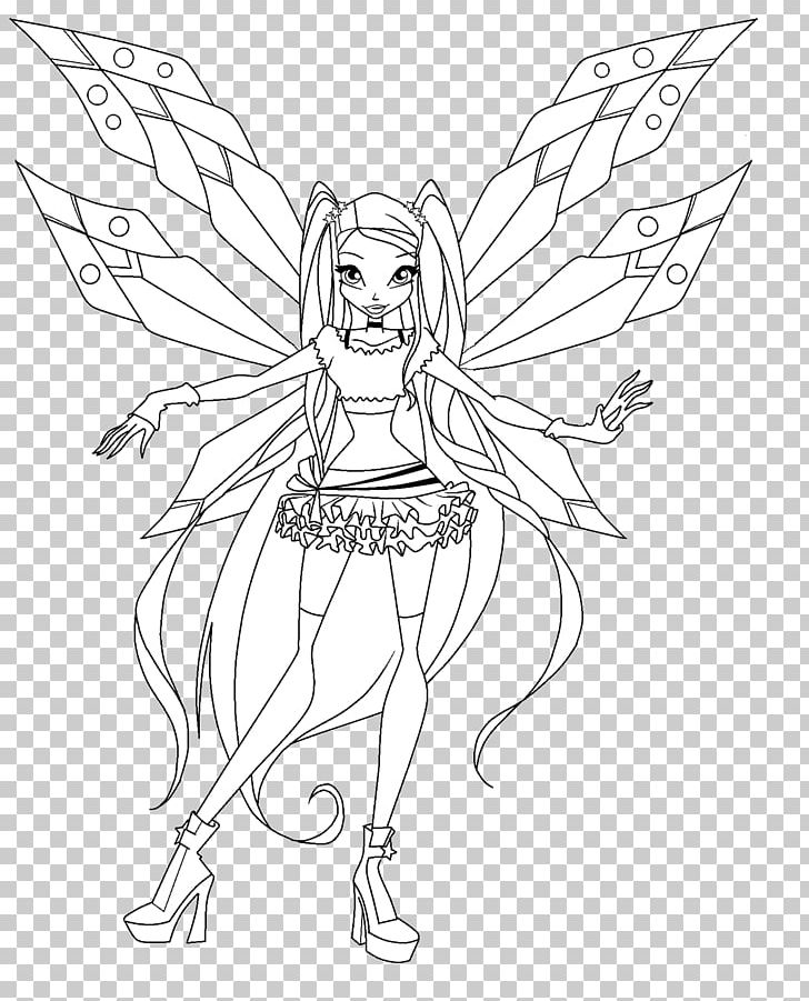 Stella Fairy Bloom Drawing Tecna PNG, Clipart, 7 April, Artwork, Believix, Black And White, Bloom Free PNG Download