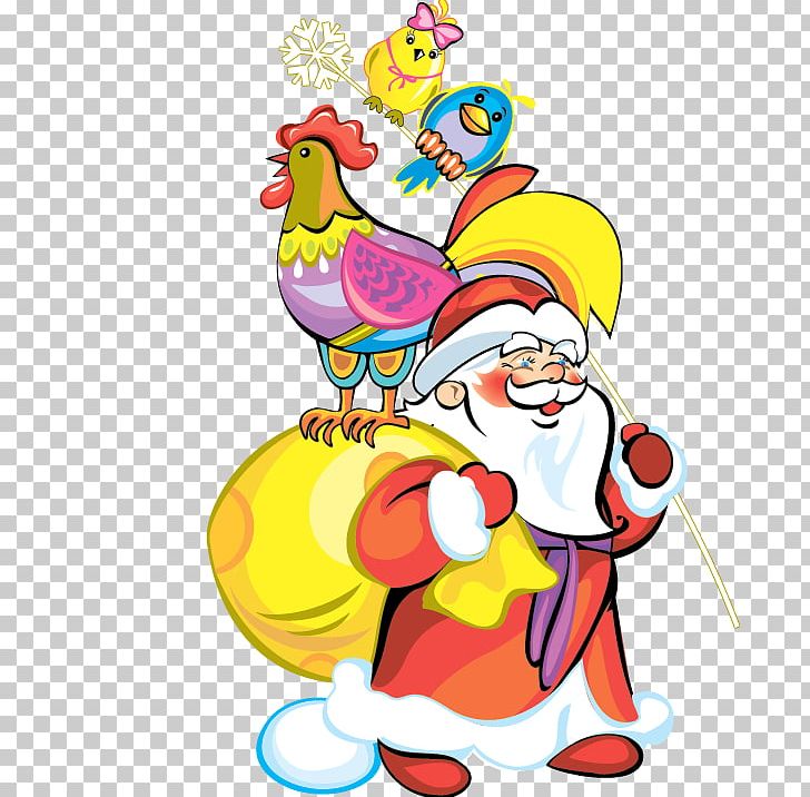 Ded Moroz Santa Claus Christmas New Year PNG, Clipart, Art, Artwork, Beak, Chicken, Christmas Free PNG Download
