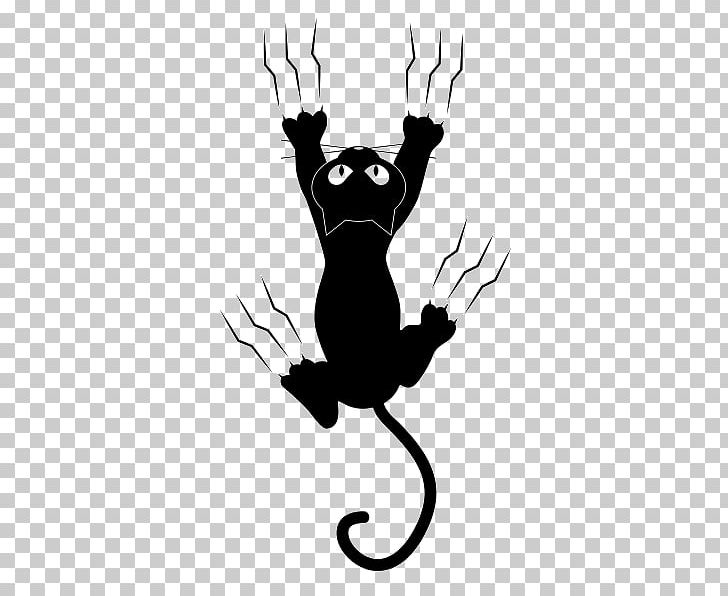 Cat Wall Decal Bumper Sticker PNG, Clipart, Animals, Antler, Black, Black And White, Black Cat Free PNG Download