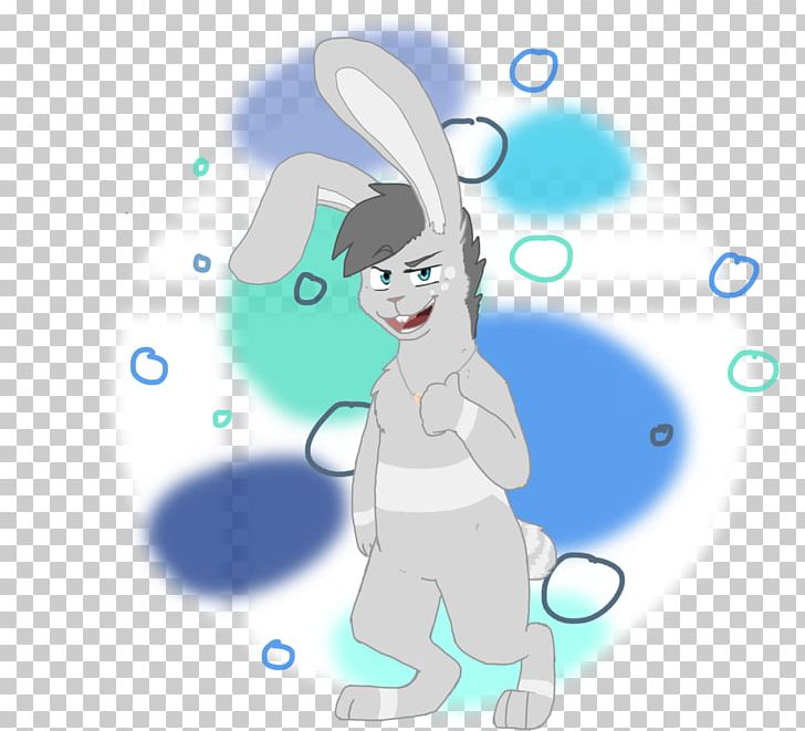 Rabbit Hare Easter Bunny PNG, Clipart, Animals, Art, Blue, Cartoon, Computer Free PNG Download