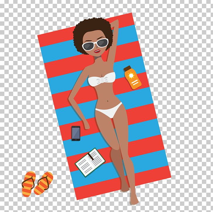 Sun Tanning Beach Illustration PNG, Clipart, Area, Art, Beach Party, Beach Vector, Blue Free PNG Download