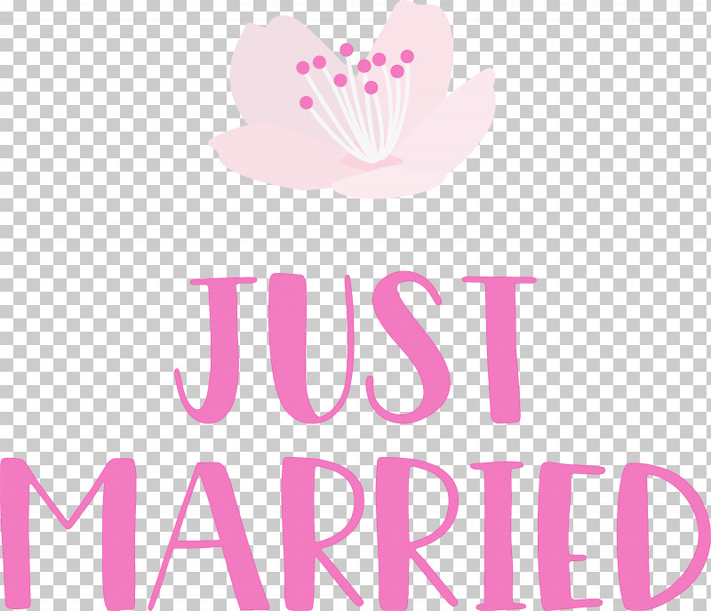 Just Married Wedding PNG, Clipart, Flower, Just Married, Logo, Meter, Petal Free PNG Download