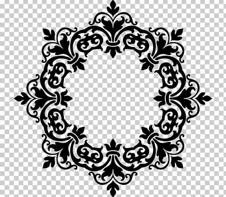 Frames Damask Ornament PNG, Clipart, Abstract, Black And White, Border, Circle, Clip Art Free PNG Download