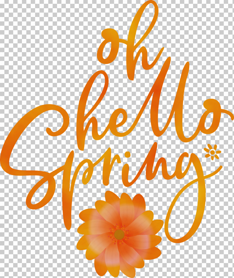 Orange PNG, Clipart, Calligraphy, Hello Spring, Logo, Magenta, Orange Free PNG Download