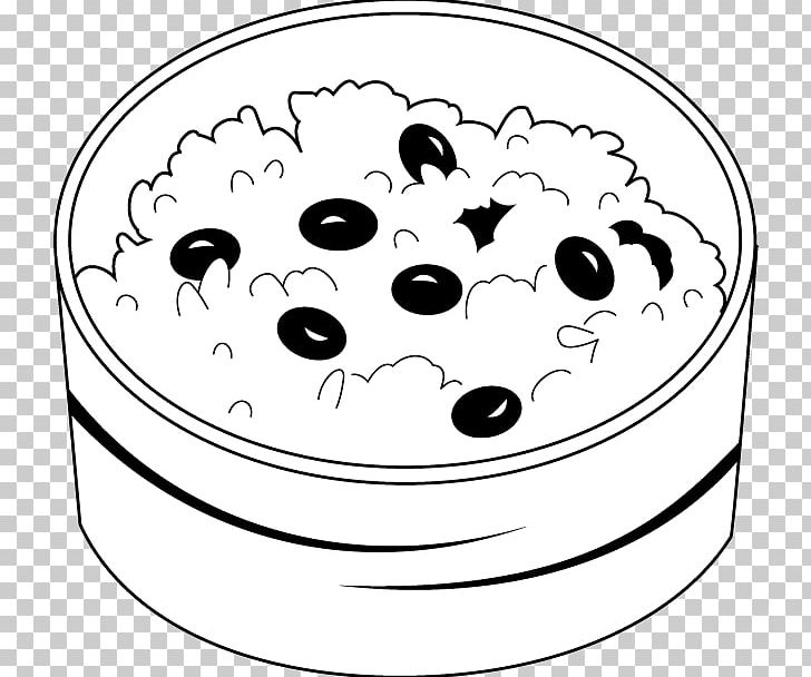 Rice And Beans Sekihan Food PNG, Clipart, Art, Bean, Black And White, Bowl, Cereal Free PNG Download