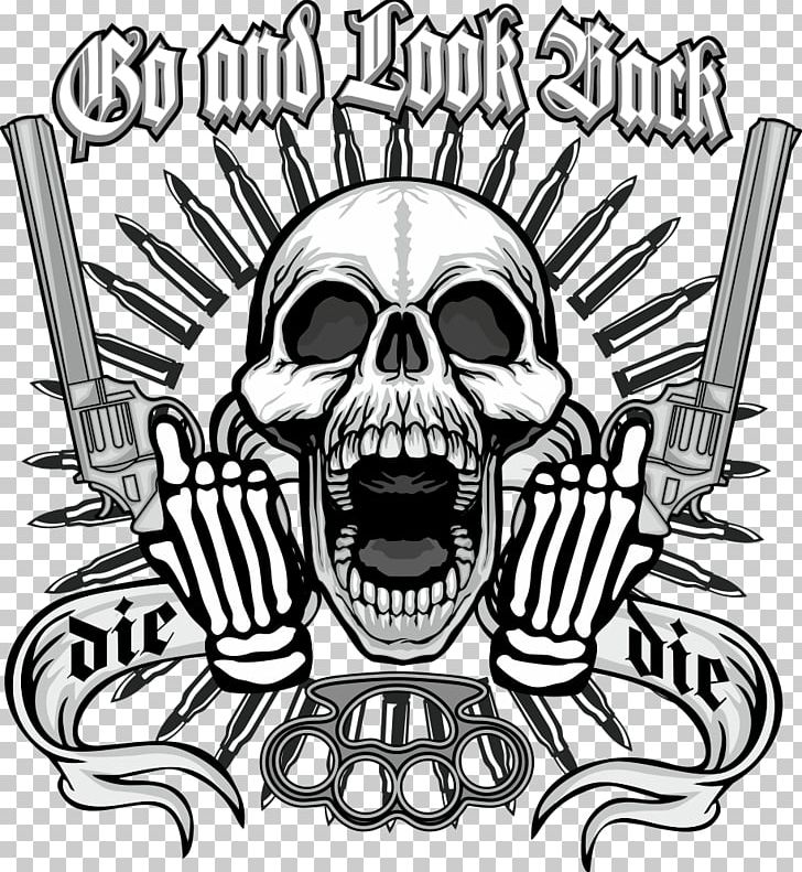 Skull Firearm PNG, Clipart, Fictional Character, Happy Birthday Vector Images, Logo, Monochrome, Prints Free PNG Download