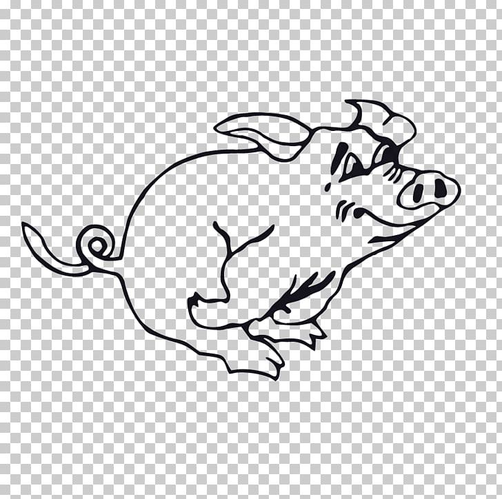 Domestic Pig Cartoon PNG, Clipart, Animal, Animals, Bird, Black, Black Free PNG Download