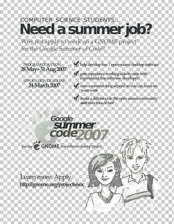 Google Summer Of Code Project Free Software PNG, Clipart, Black, Black And White, Brand, Communication, Computer Software Free PNG Download