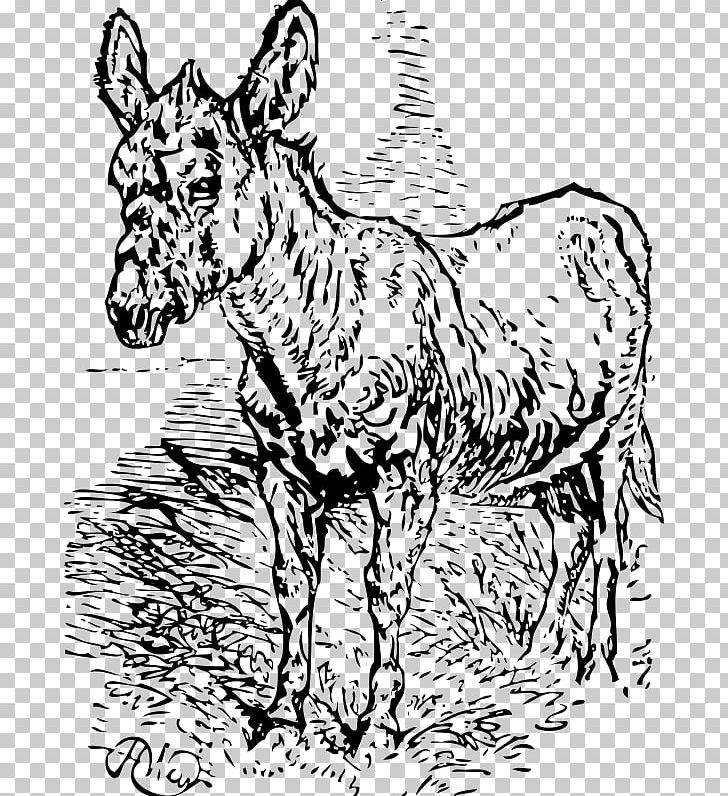 Mule Donkey Horse Mare PNG, Clipart, Animals, Art, Black And White, Cattle Like Mammal, Donkey Free PNG Download