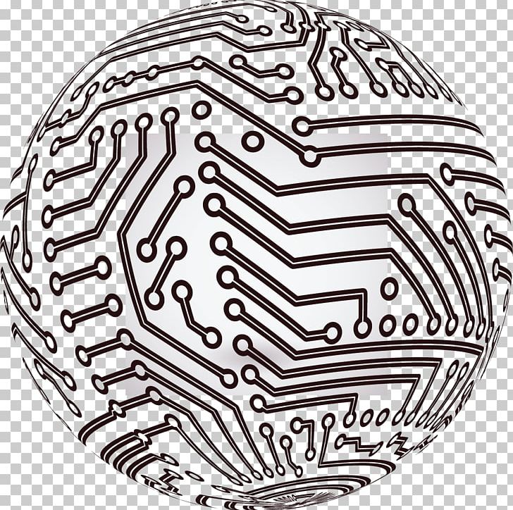 Printed Circuit Board Electronic Circuit Encapsulated PostScript Electrical Network PNG, Clipart, Area, Black And White, Circle, Computer Icons, Draw Free PNG Download