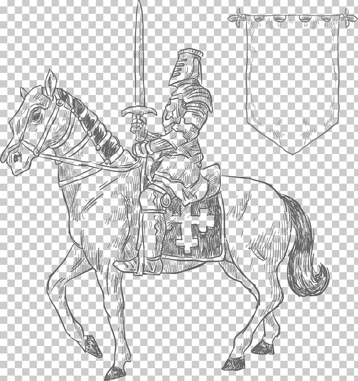 King Arthur Uther Pendragon Middle Ages Knight Feudalism PNG, Clipart, Banner, Encapsulated Postscript, Fictional Character, Hand Drawn, Handpainted Vector Free PNG Download