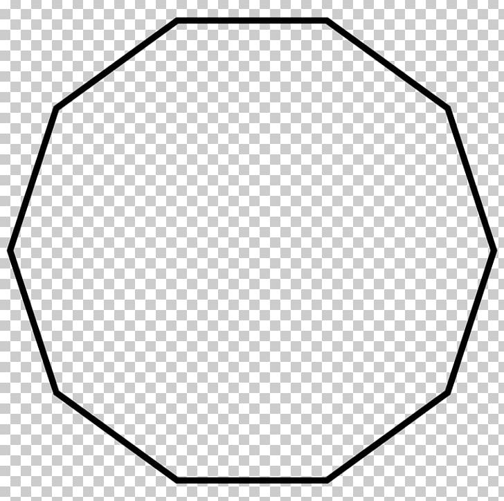 Decagon Regular Polygon Geometry Two-dimensional Space PNG, Clipart, Angle, Art, Black, Black And White, Circle Free PNG Download