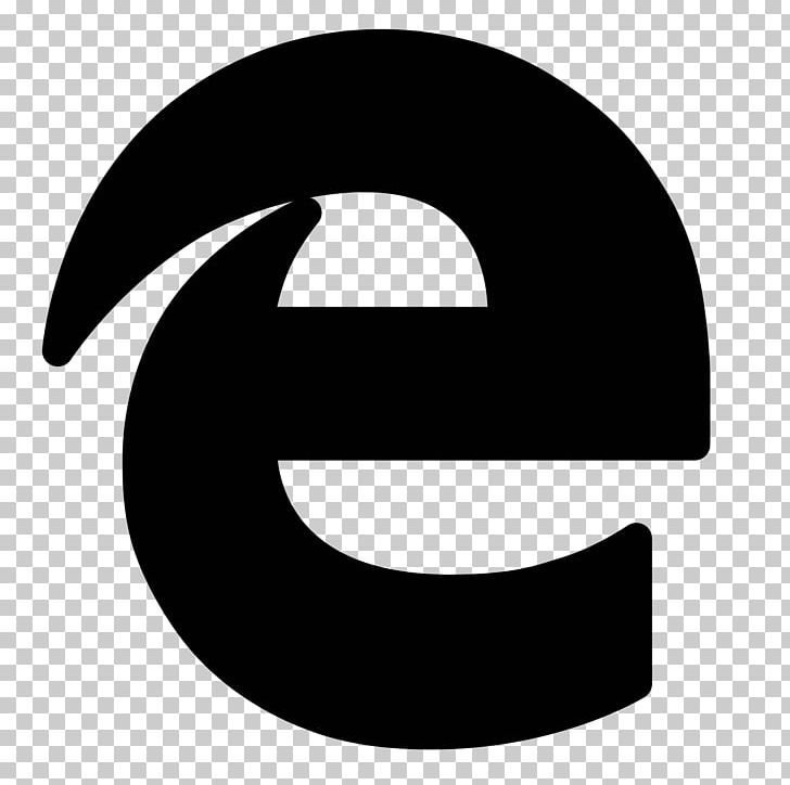 microsoft edge logo black and white