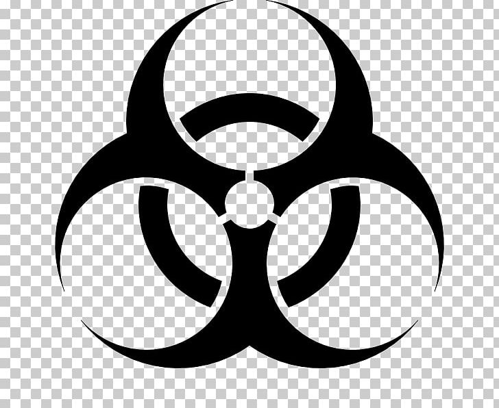 Biological Hazard Sign Hazard Symbol Biology PNG, Clipart, Artwork, Biological Hazard, Biology, Black And White, Circle Free PNG Download