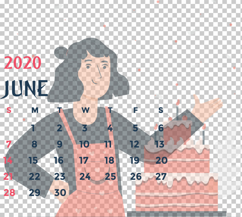 June 2020 Printable Calendar June 2020 Calendar 2020 Calendar PNG, Clipart, 2020 Calendar, Birthday, Birthday Cake, Cartoon, June 2020 Calendar Free PNG Download