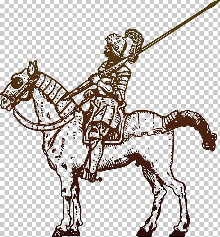 Mule Knight Horse Graphics PNG, Clipart, Animal Figure, Art, Black And White, Bridle, Chariot Free PNG Download