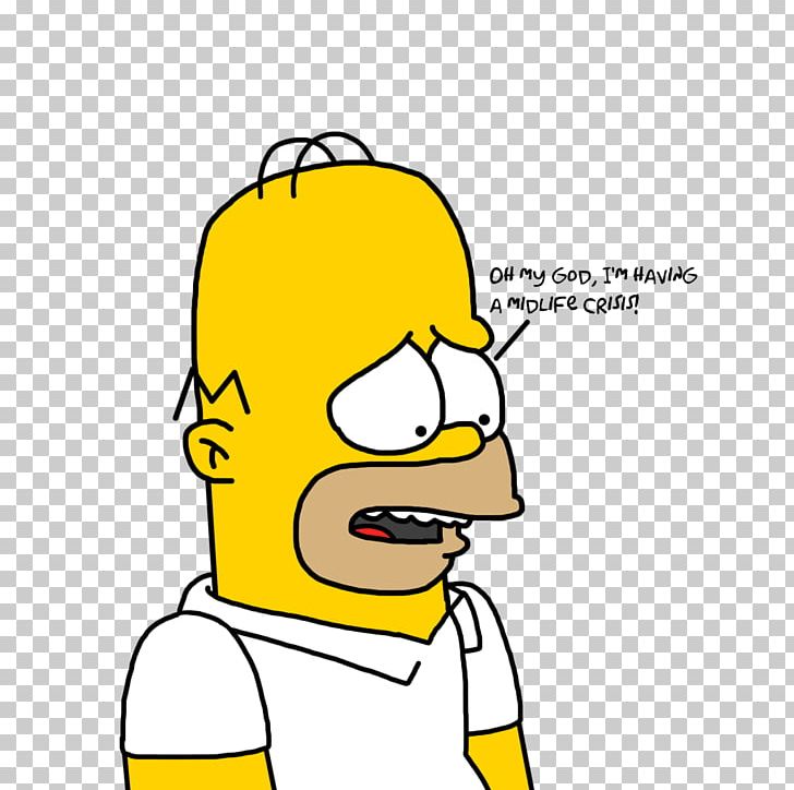 Midlife Crisis Homer Simpson Bart Simpson Drawing PNG, Clipart, Area, Art, Bart Simpson, Beak, Bird Free PNG Download