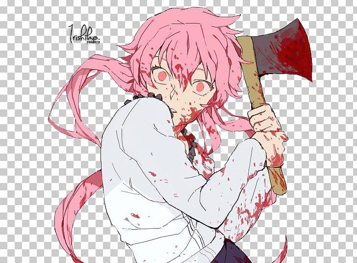 Yuno Gasai Future Diary Yandere Anime Female PNG, Clipart, Anime, Art, Artwork, Blood, Cartoon Free PNG Download