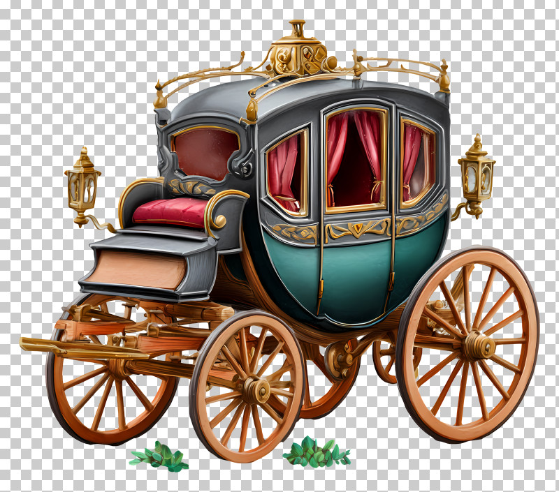 The Carriage - Vintage Carriage With Lanterns PNG