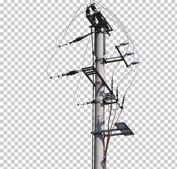 Electricity Overhead Power Line Lightning Arrester Utility Pole Electrical Wires & Cable PNG, Clipart, Angle, Antenna Accessory, Disconnector, Distribution, Electrical Supply Free PNG Download