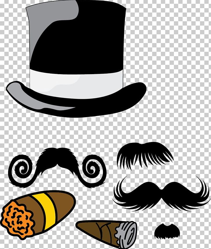 Hat Moustache Beard PNG, Clipart, Beard, Black, Cartoon, Chef Hat, Christmas Hat Free PNG Download