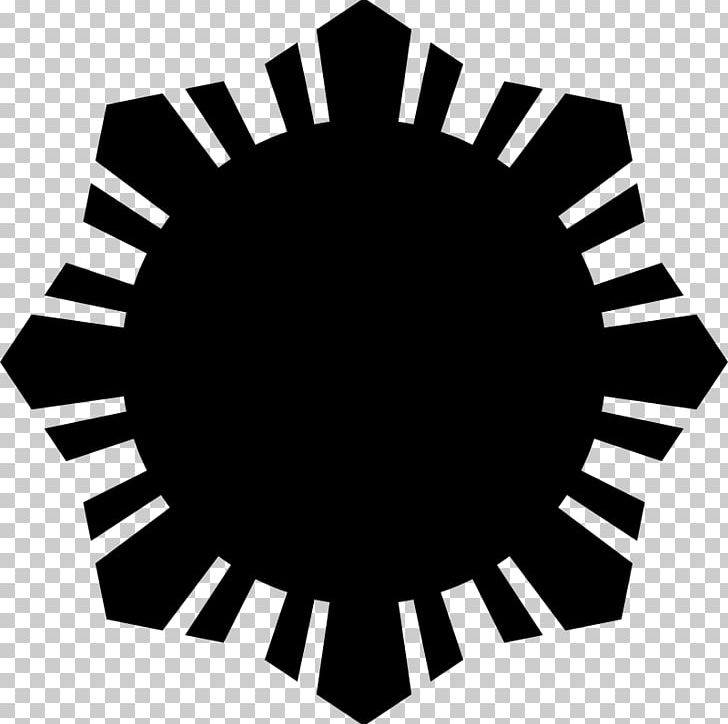 Flag Of The Philippines Solar Symbol PNG, Clipart, Angle, Baybayin, Black, Black And White, Circle Free PNG Download