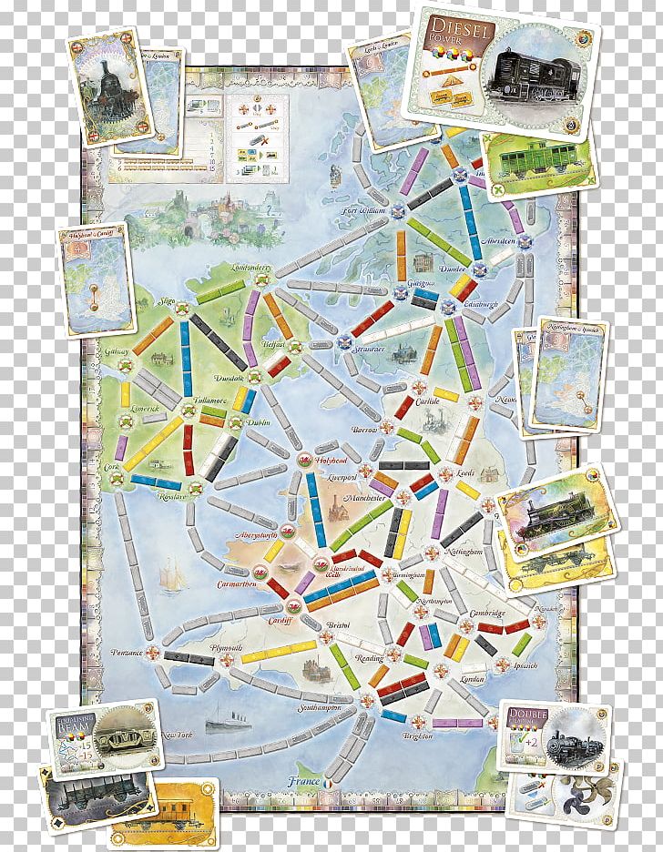 Days Of Wonder Ticket To Ride Series United Kingdom Board Game PNG, Clipart, Alan R Moon, Area, Board Game, Boardgamegeek, Days Of Wonder Free PNG Download