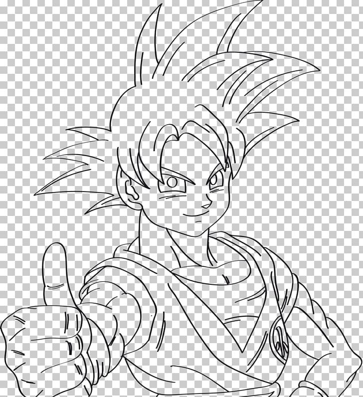 Line Art Goku Frieza Super Saiyan Drawing PNG, Clipart, Arm, Art, Artwork, Black, Black And White Free PNG Download