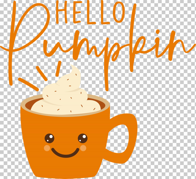 HELLO PUMPKIN Autumn Harvest PNG, Clipart, Autumn, Caffeine, Cappuccino, Coffee, Coffee Cup Free PNG Download