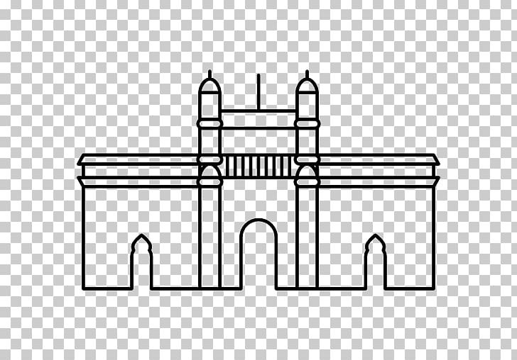 Gateway Of India India Gate Monument Computer Icons PNG, Clipart, Angle, Area, Black And White, Computer Icons, Drawing Free PNG Download