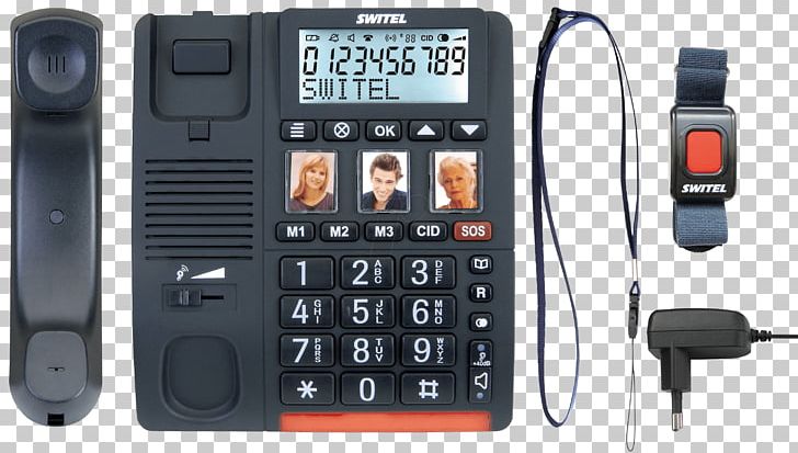 Corded Big Button Switel TF 560 Hands-free Home & Business Phones Telephone Mobile Phones Switel Schnurgebundenes Telefon PNG, Clipart, Answering Machine, Bouton, Caller Id, Cdn, Communication Free PNG Download