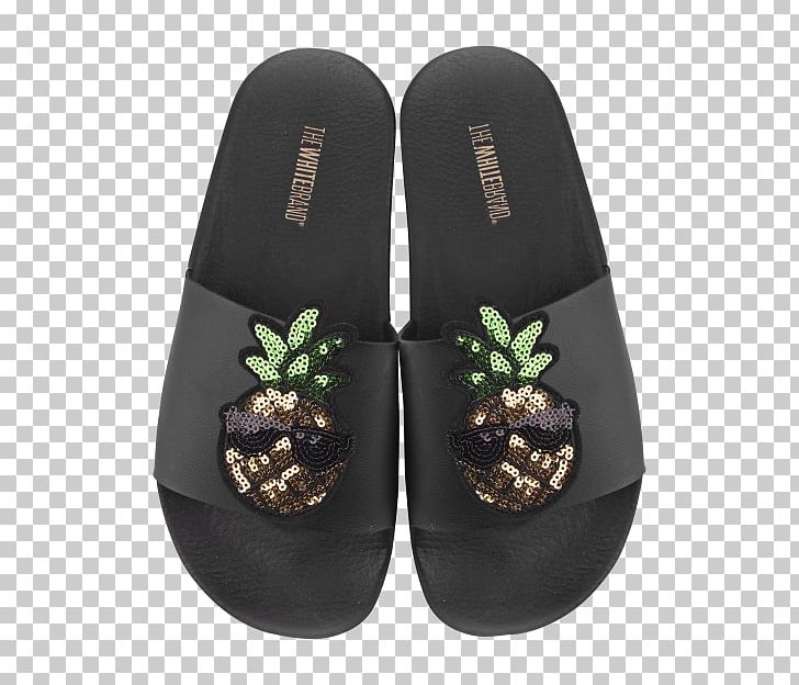 Slipper Pineapple White Sandal Black PNG, Clipart, Black, Brand, Clothing, Fashion, Flip Flops Free PNG Download