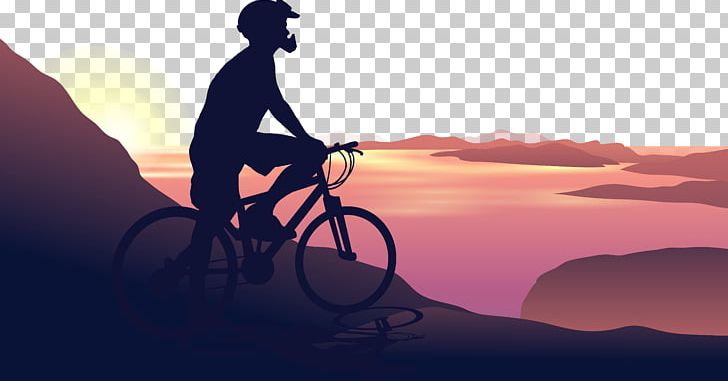 Cycling Silhouette Euclidean Nature PNG, Clipart, Afterglow, Bicycle, Bicycle Touring, Bike Path, Bike Race Free PNG Download
