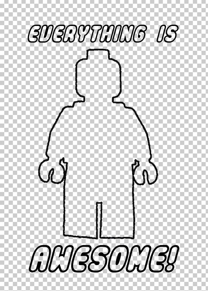 T-shirt Emmet Lego Minifigure Everything Is AWESOME!!! PNG, Clipart, Angle, Area, Brand, Clothing, Coloring Book Free PNG Download