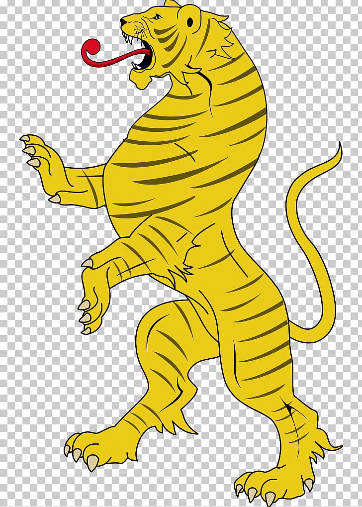 Tiger Lion Heraldry Coat Of Arms Supporter PNG, Clipart, Animals, Art, Artwork, Big Cats, Black And White Free PNG Download