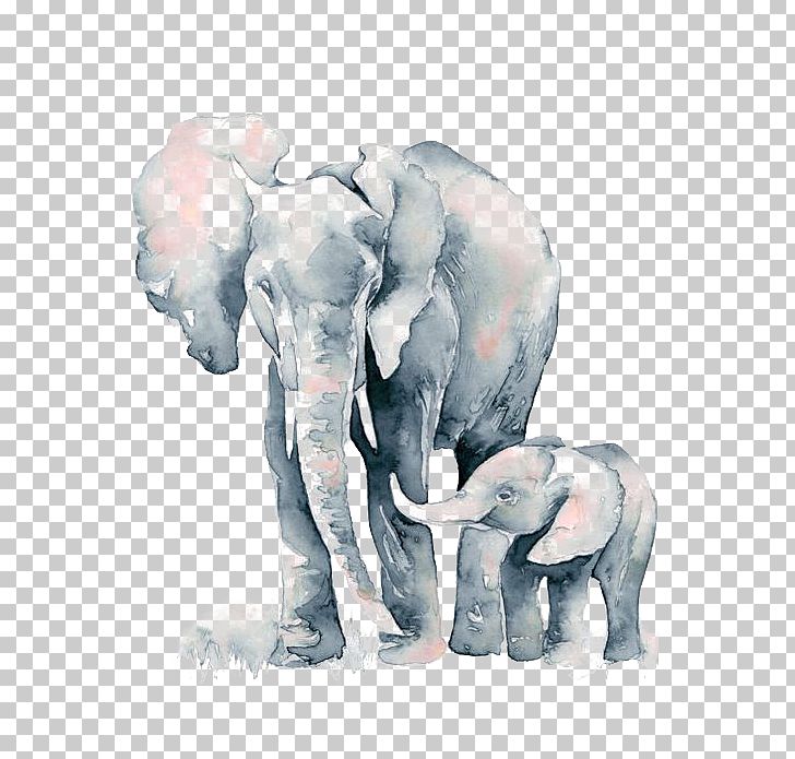 Watercolor Painting African Elephant Drawing PNG, Clipart, Animal, Animals, Art, Asian Elephant, Brush Free PNG Download