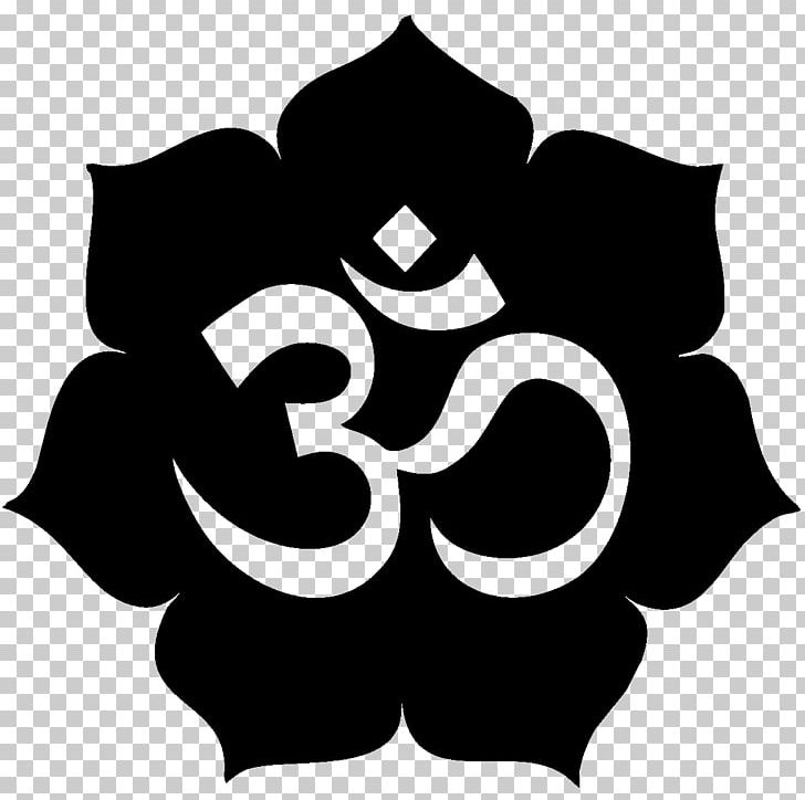 Om T-shirt Hinduism Symbol Meditation PNG, Clipart, Black, Black And White, Brahman, Flower, Hinduism Free PNG Download