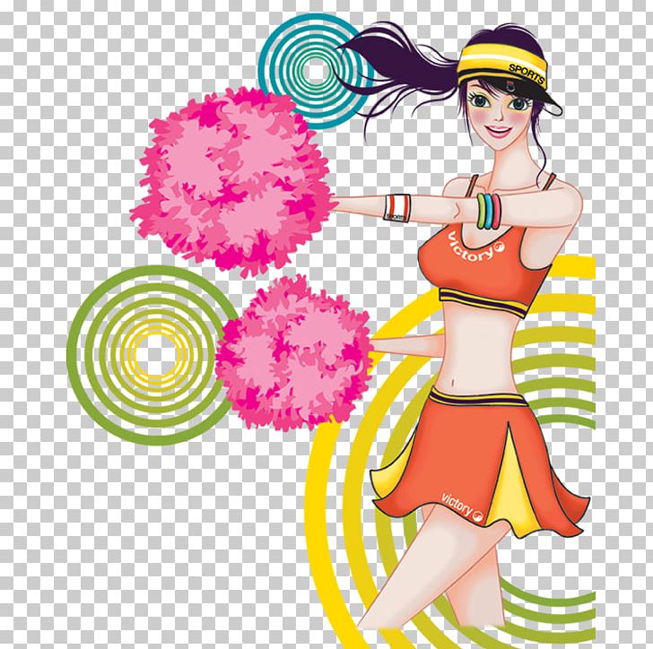 Cartoon Cheerleader Illustration PNG, Clipart, Beauty, Beauty Salon, Cartoons, Circle, Clip Art Free PNG Download