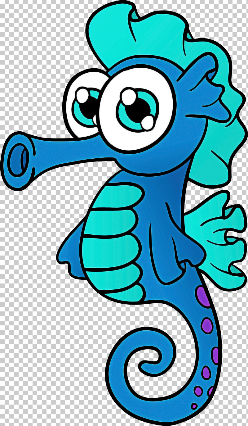 Aqua Line Art Turquoise Cartoon Seahorse PNG, Clipart, Aqua, Cartoon, Line Art, Seahorse, Sticker Free PNG Download