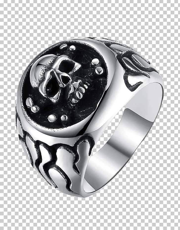 Ring Skull Stainless Steel Signet Silver PNG, Clipart, Body Jewelry, Clothing Accessories, Fashion, Gold, Jewellery Free PNG Download